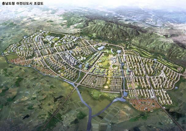 충남도청(내포)신도시 개발사업 조감도